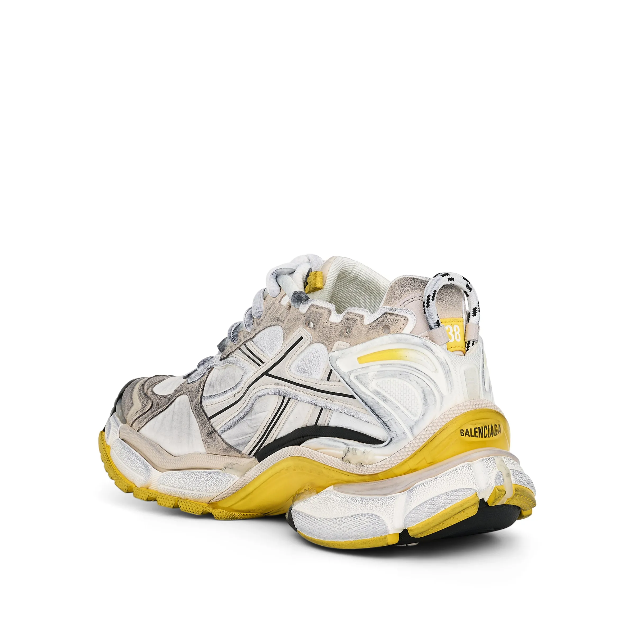 Runner Sneakers in Grey/White/Yellow sold by MARAIS product image thumbnail 3