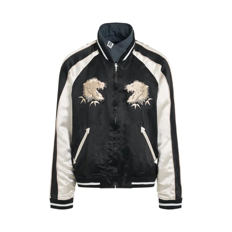 Reversible Souvenir Jacket in Grey sold by MARAIS