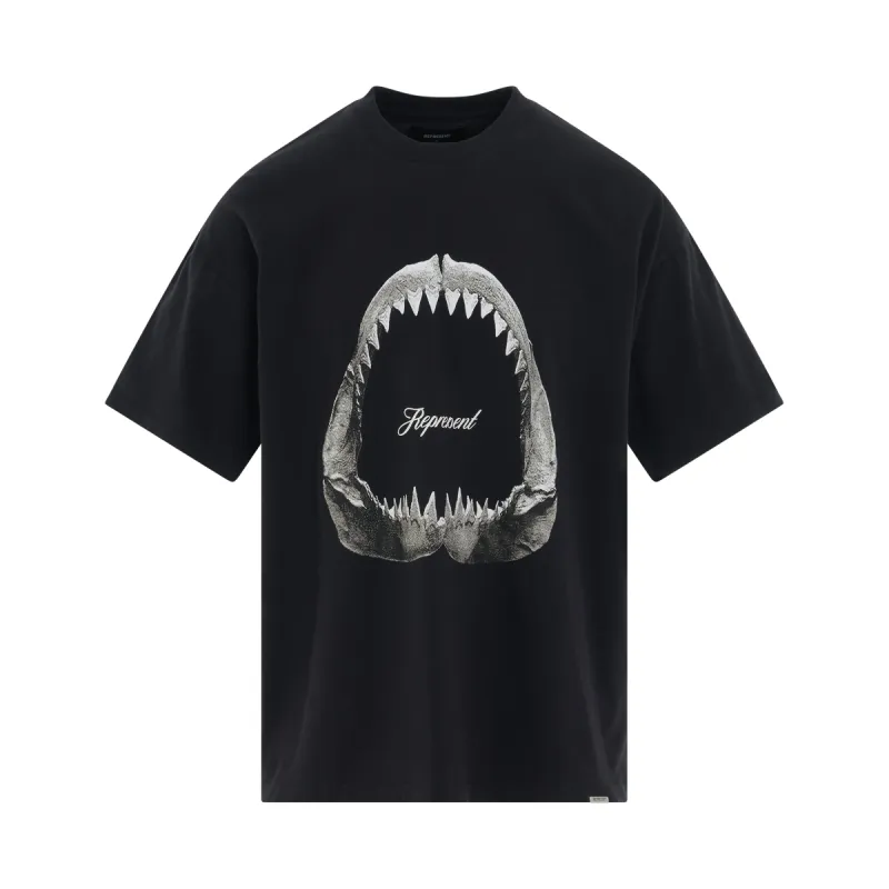 Shark Jaws T-Shirt in Off Black sold by MARAIS