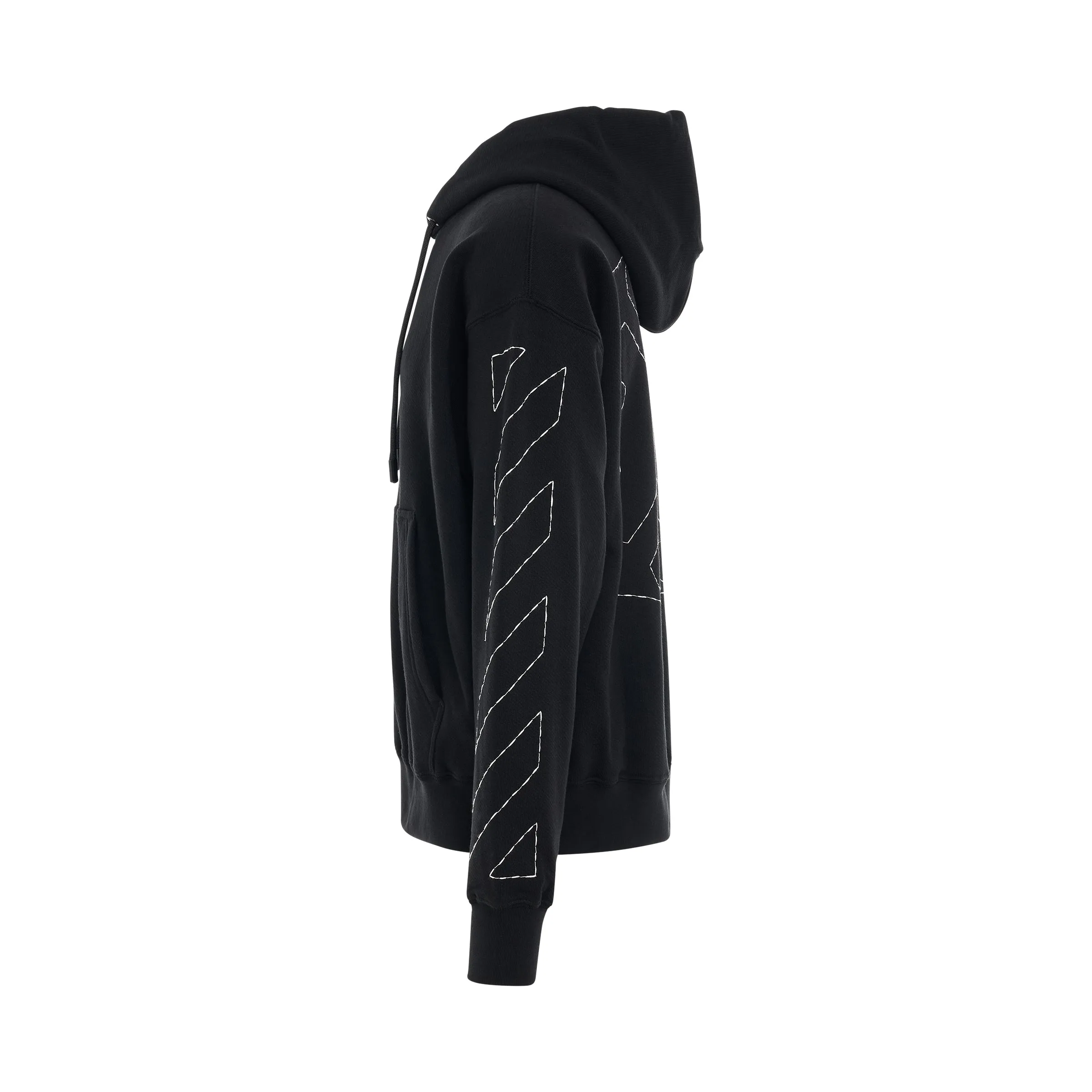 Logo Stitch Skate Fit Hoodie in Black sold by MARAIS product image thumbnail 3