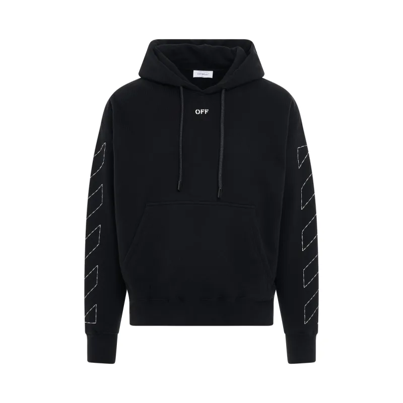 Logo Stitch Skate Fit Hoodie in Black sold by MARAIS