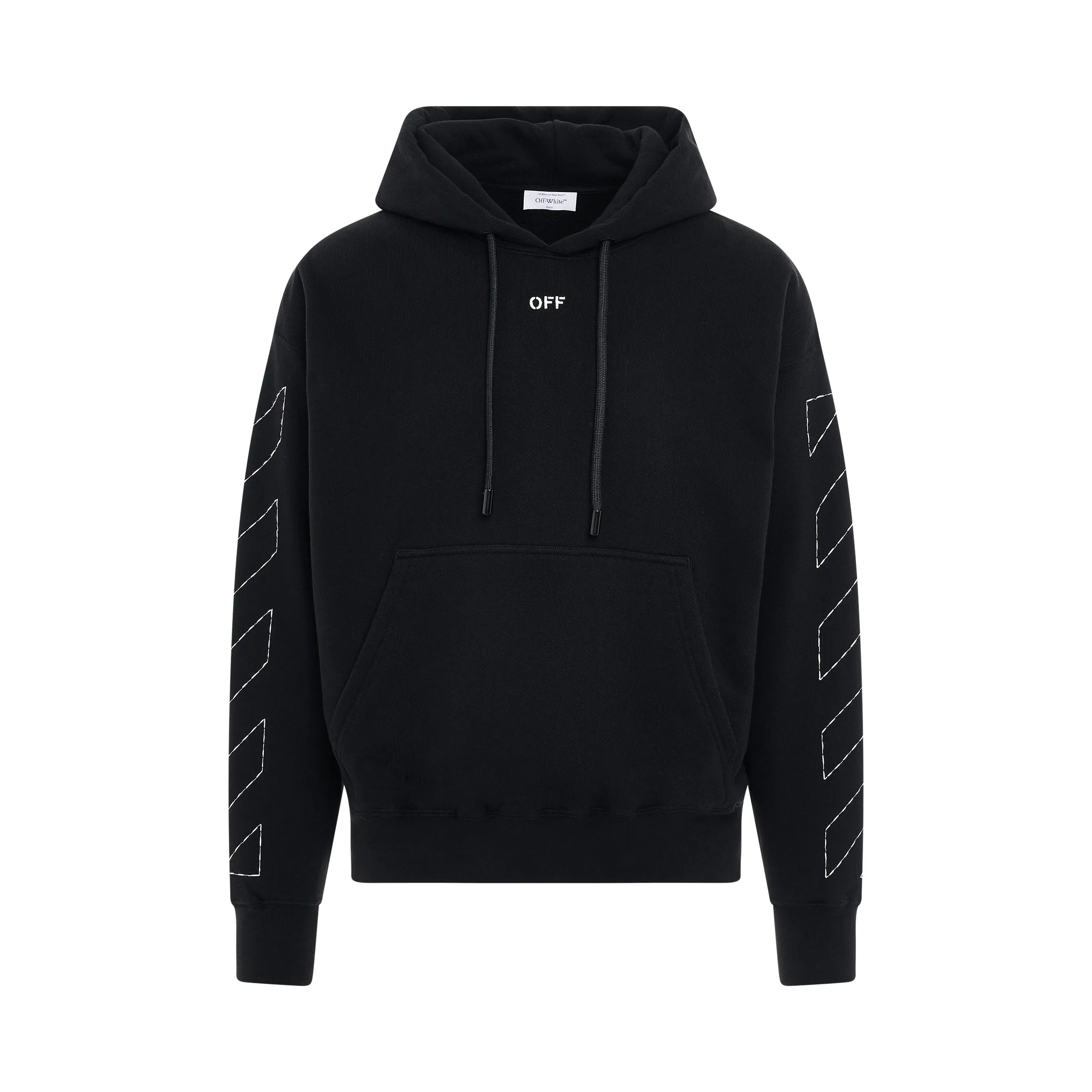Logo Stitch Skate Fit Hoodie in Black sold by MARAIS