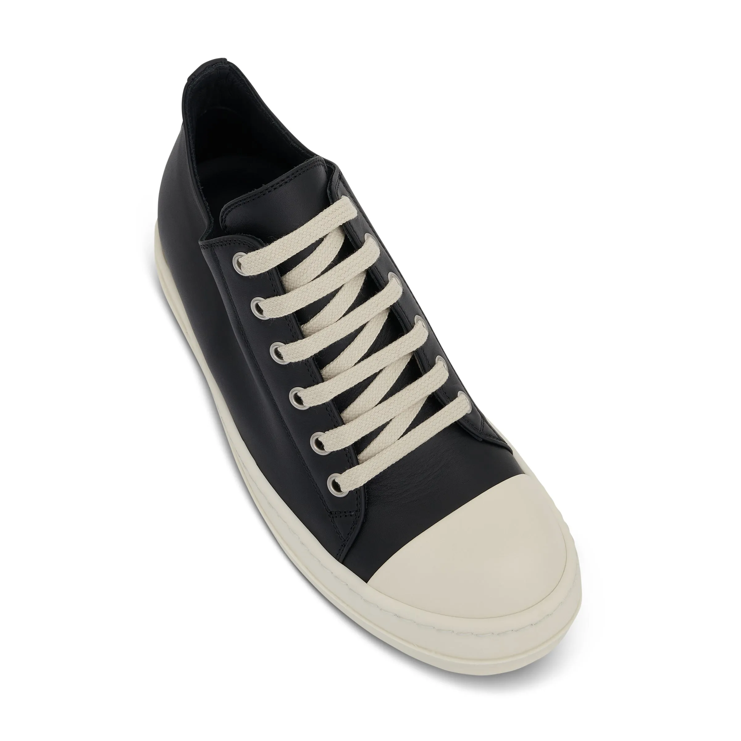 Low Leather Sneakers in Black/Milk sold by MARAIS product image thumbnail 3