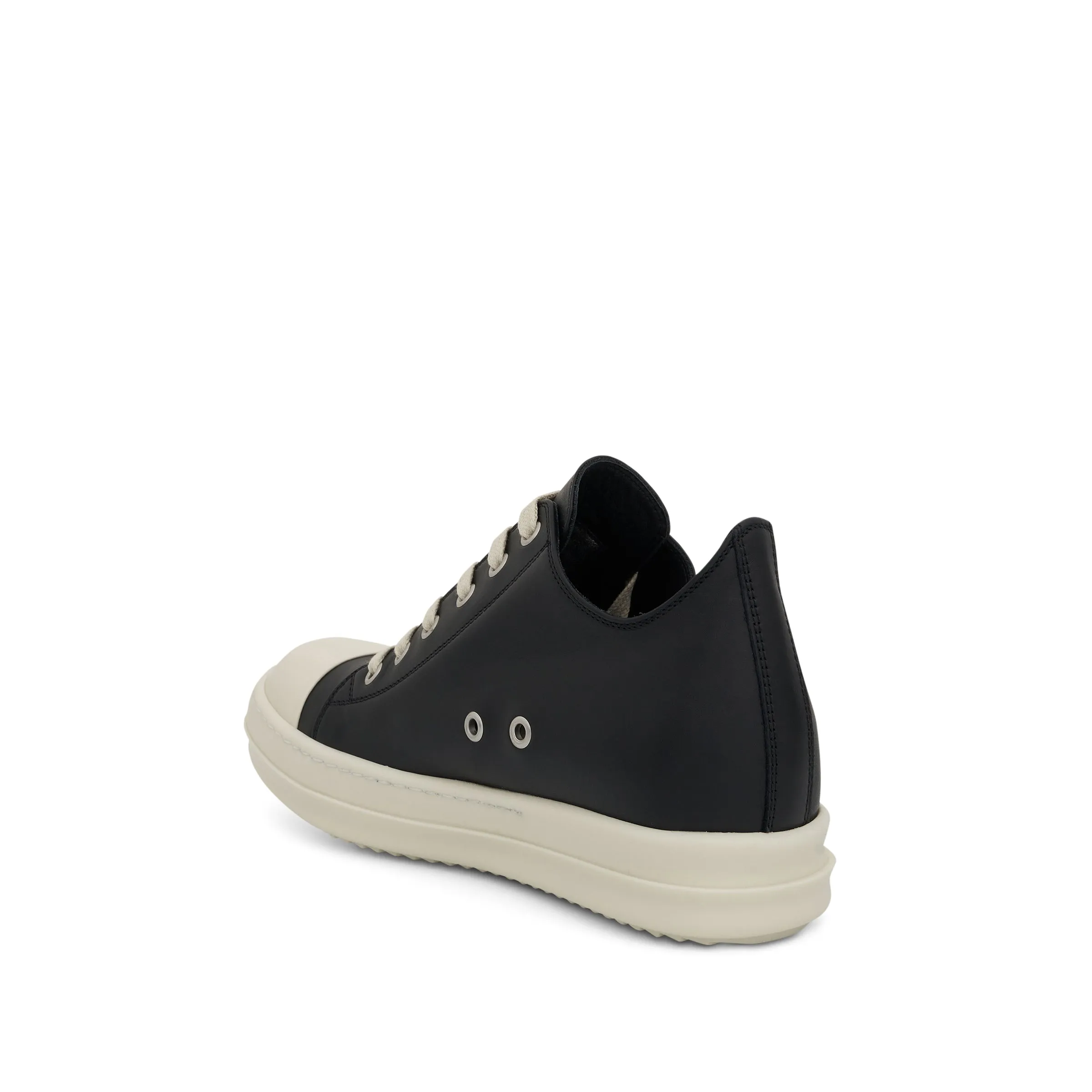 Low Leather Sneakers in Black/Milk sold by MARAIS product image thumbnail 4