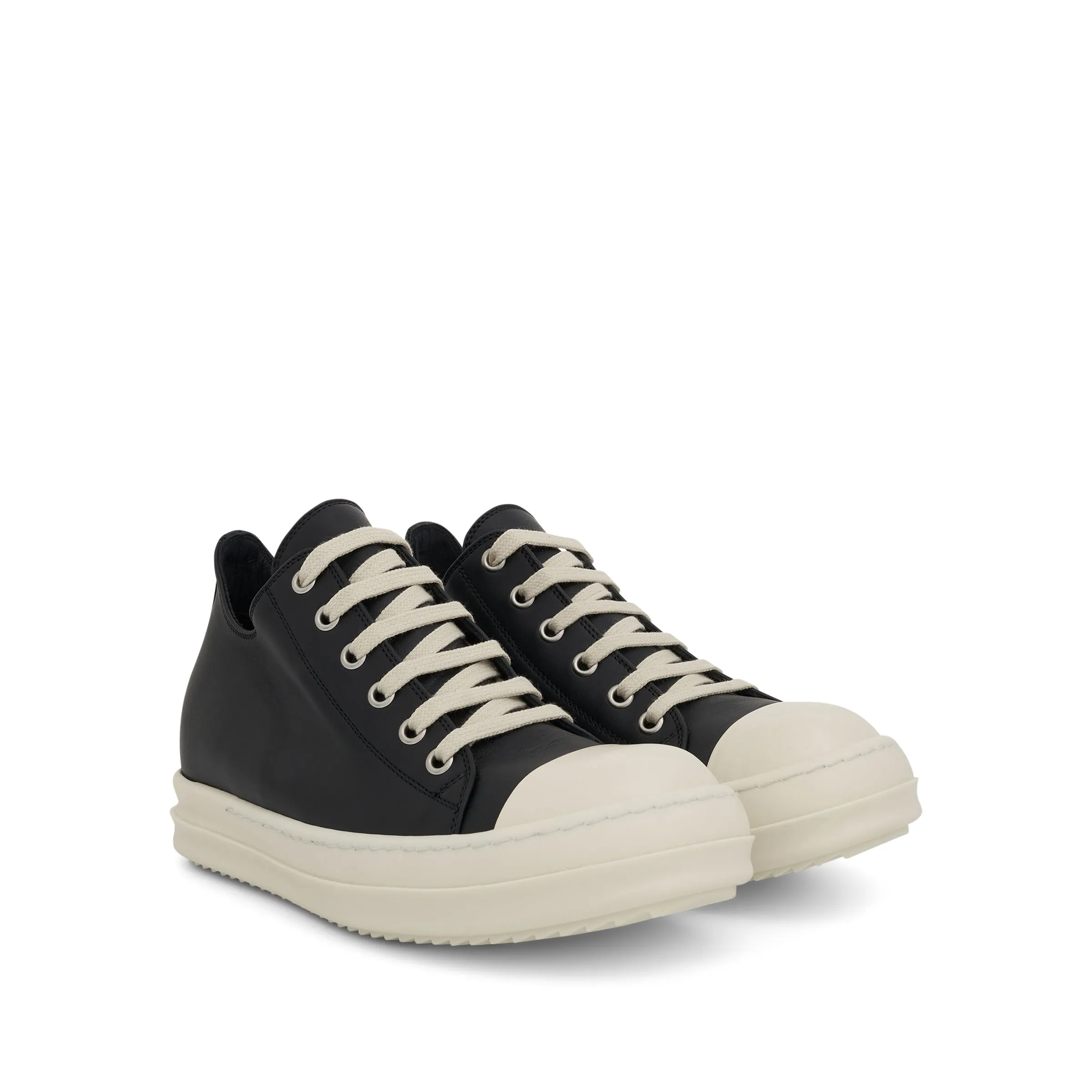 Low Leather Sneakers in Black/Milk sold by MARAIS product image thumbnail 2