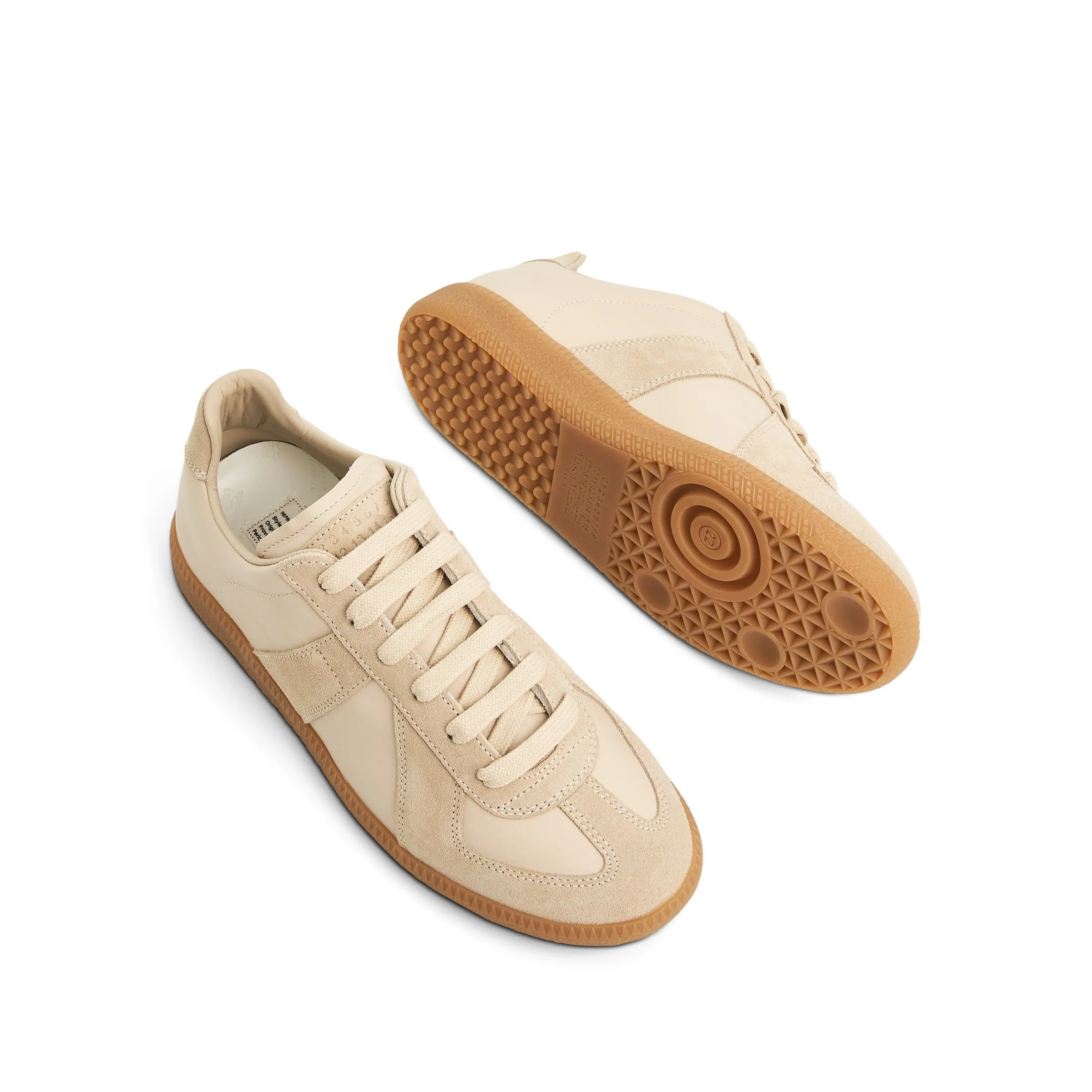 Replica Leather Sneaker in Lamb/Papyrus sold by MARAIS product image thumbnail 4