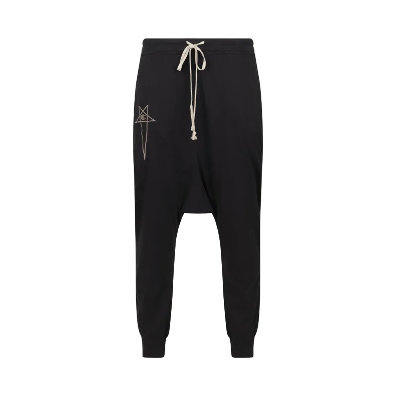 Rick Owens x Champion Pentagram Prisoner Drawstring Pants in Black sold by MARAIS