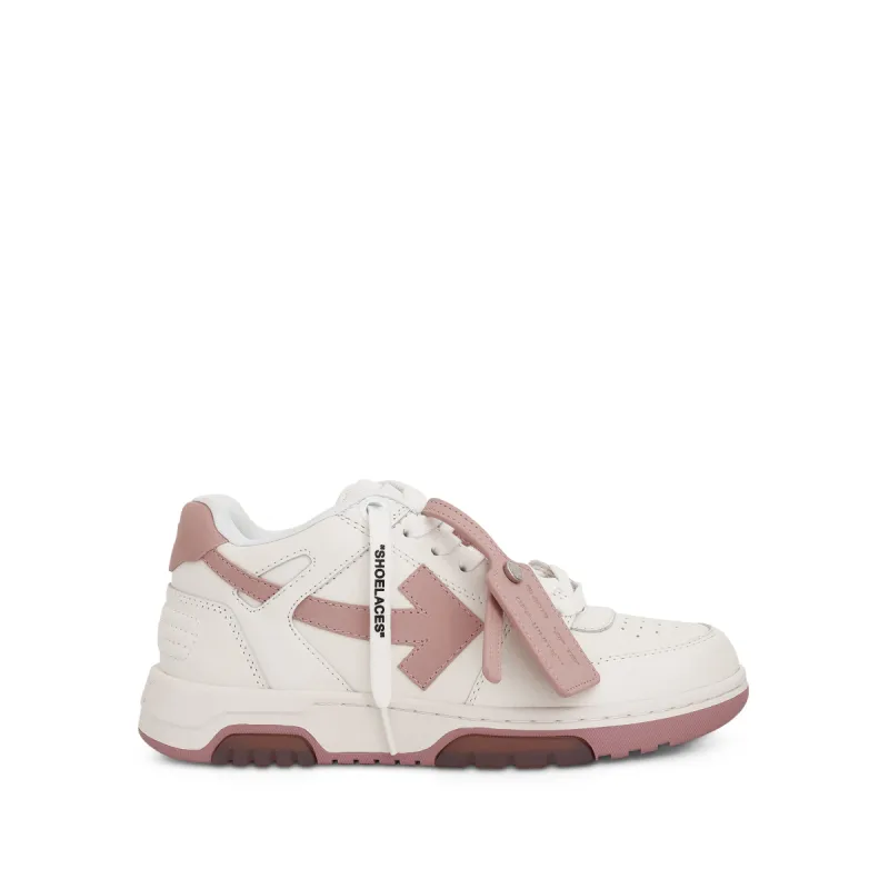 Out Of Office Calf Leather Sneaker in White/Pink sold by MARAIS