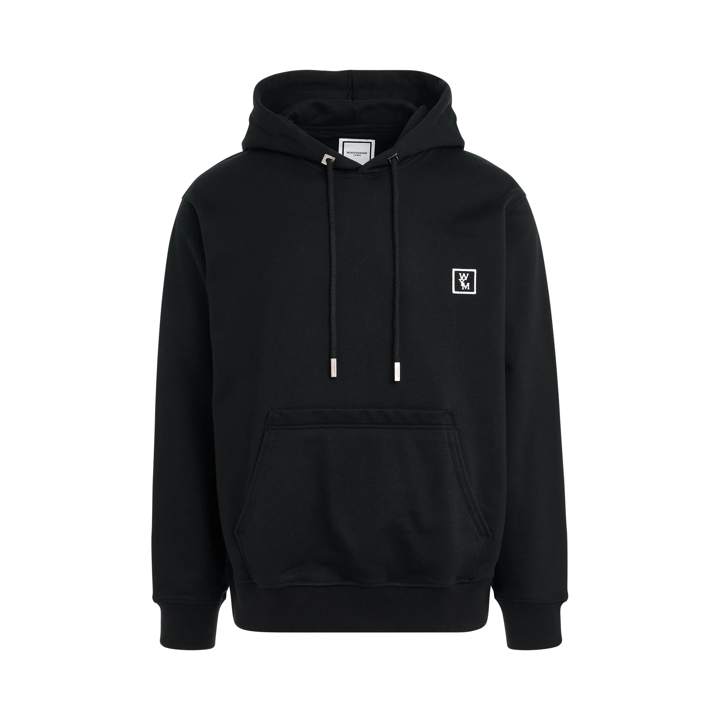 WYM Logo Embroidered Hoodie in Black sold by MARAIS