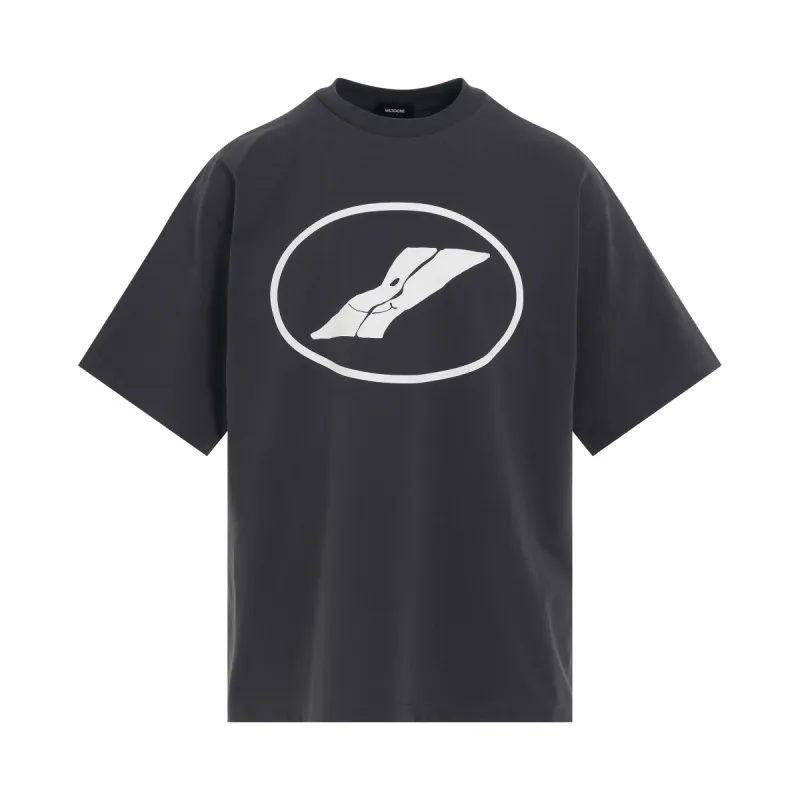 Logo Print T-Shirt in Charcoal sold by MARAIS