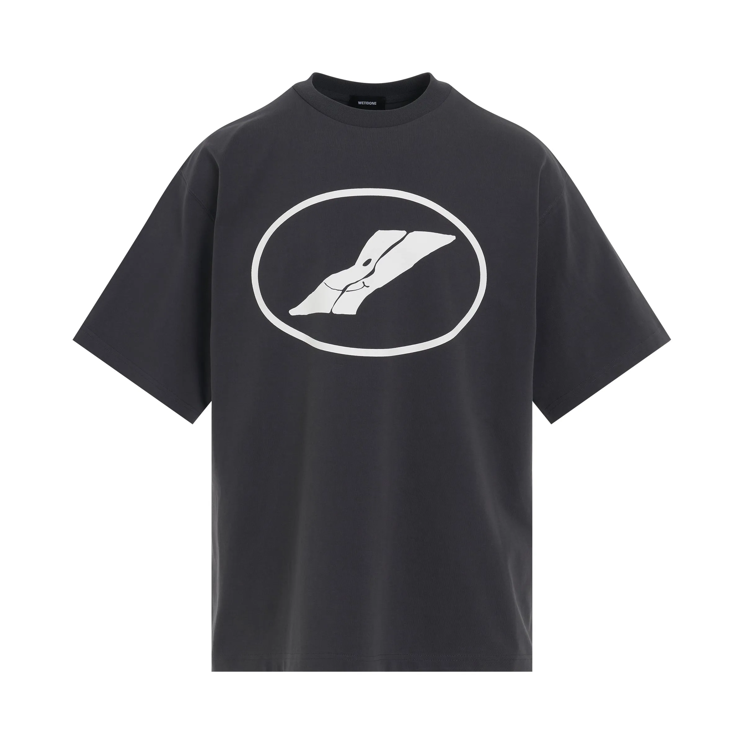 Logo Print T-Shirt in Charcoal sold by MARAIS