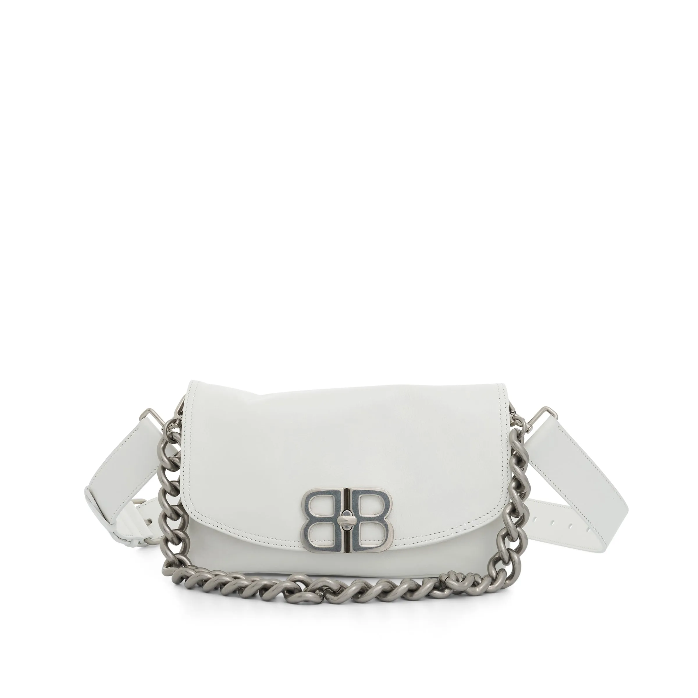 Small BB Soft Flap Bag in Optic White sold by MARAIS product image thumbnail 2