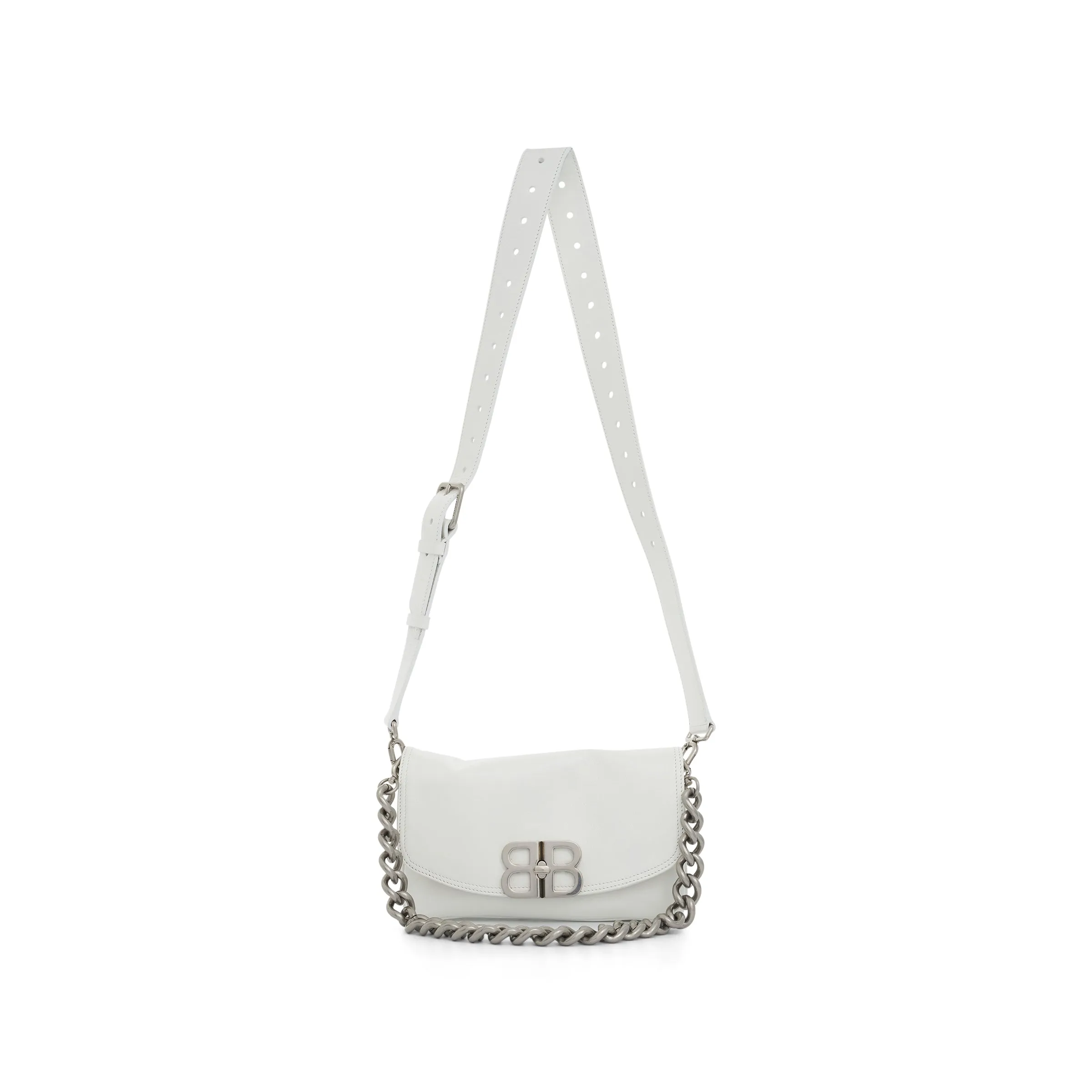 Small BB Soft Flap Bag in Optic White sold by MARAIS
