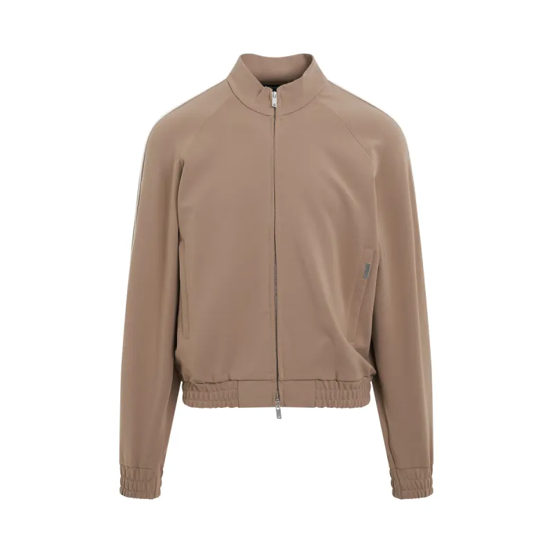 Viscose Tracksuit Jacket in Mushroom/Flat White sold by MARAIS