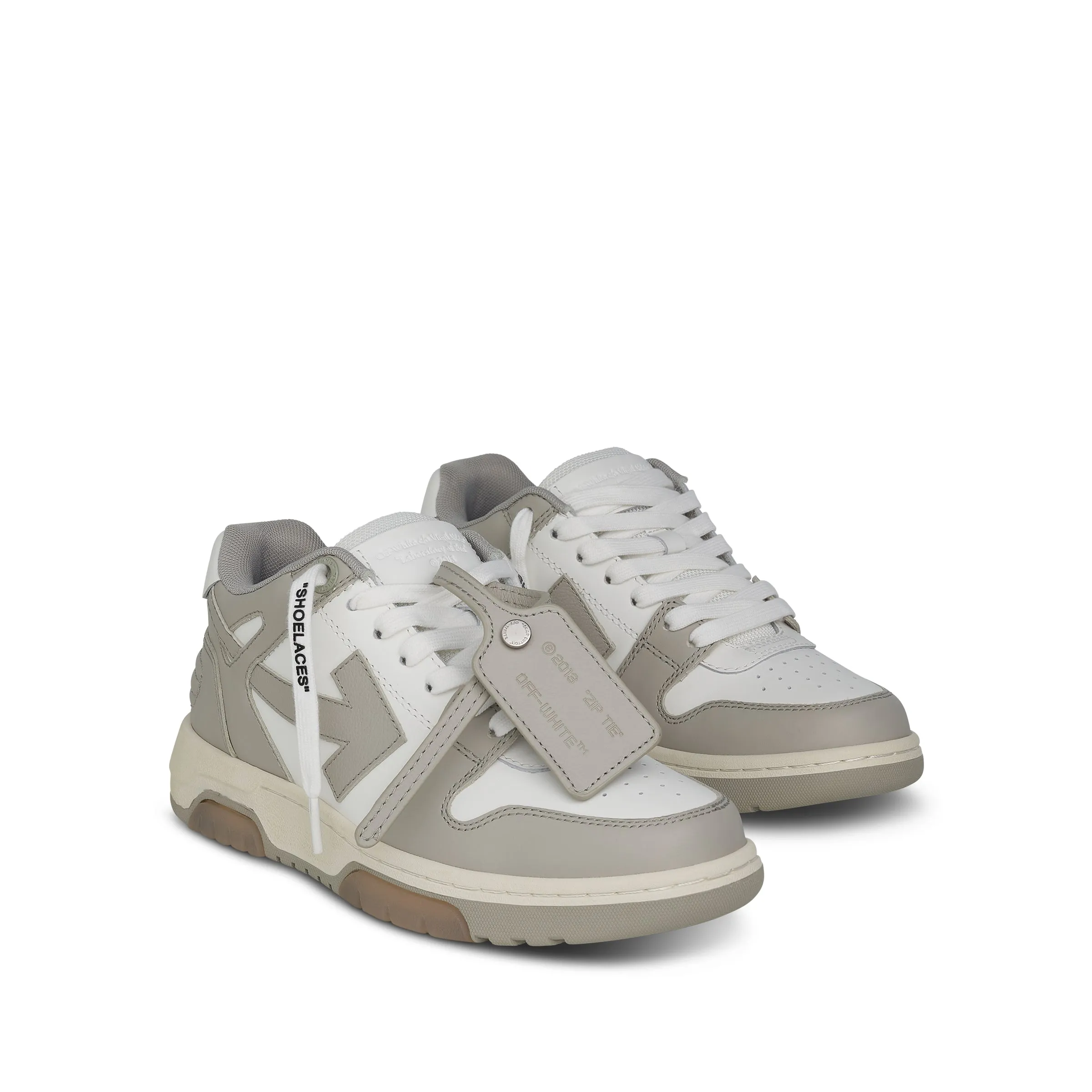 Out Of Office Calf Leather Sneakers in White/Dark Beige sold by MARAIS product image thumbnail 2