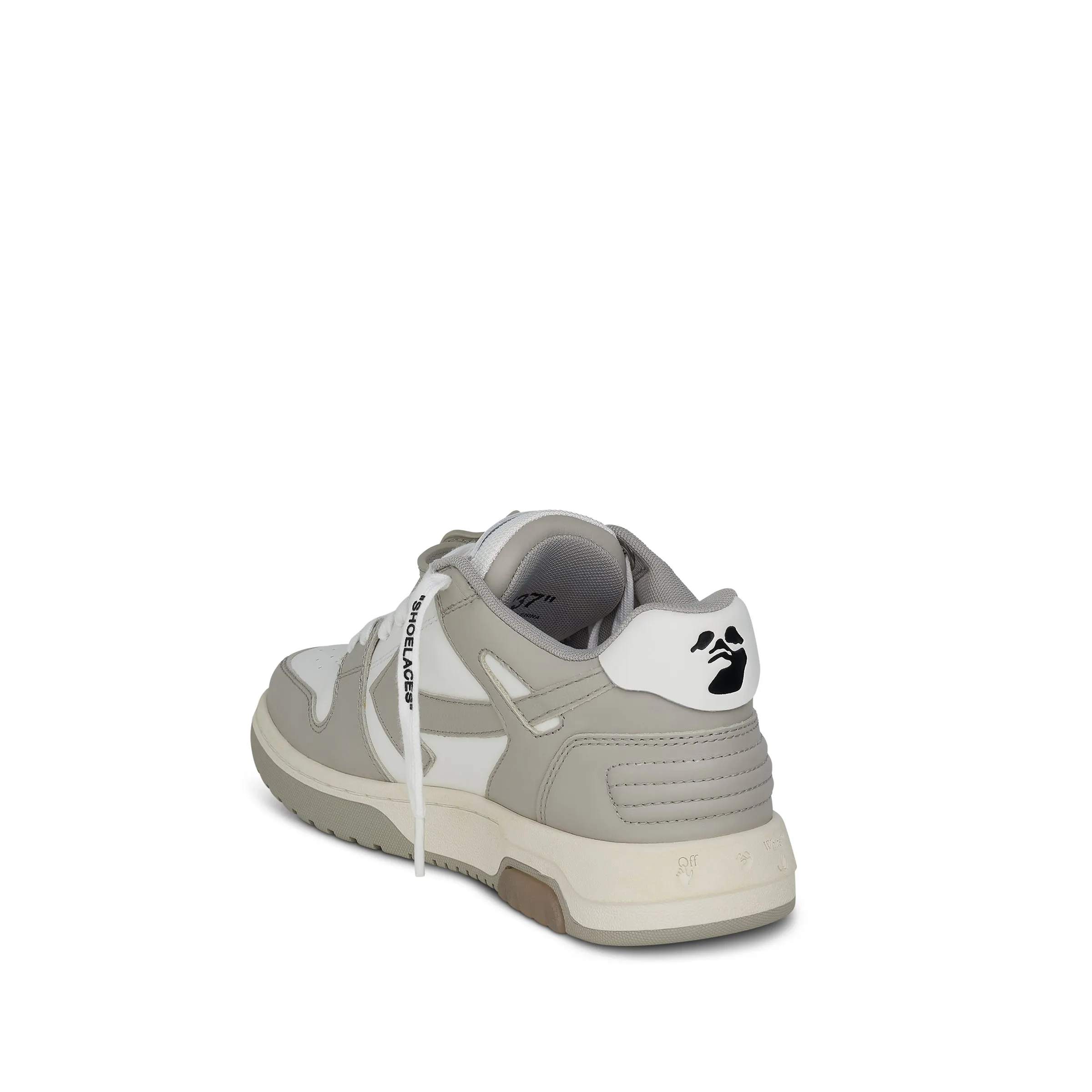 Out Of Office Calf Leather Sneakers in White/Dark Beige sold by MARAIS product image thumbnail 3