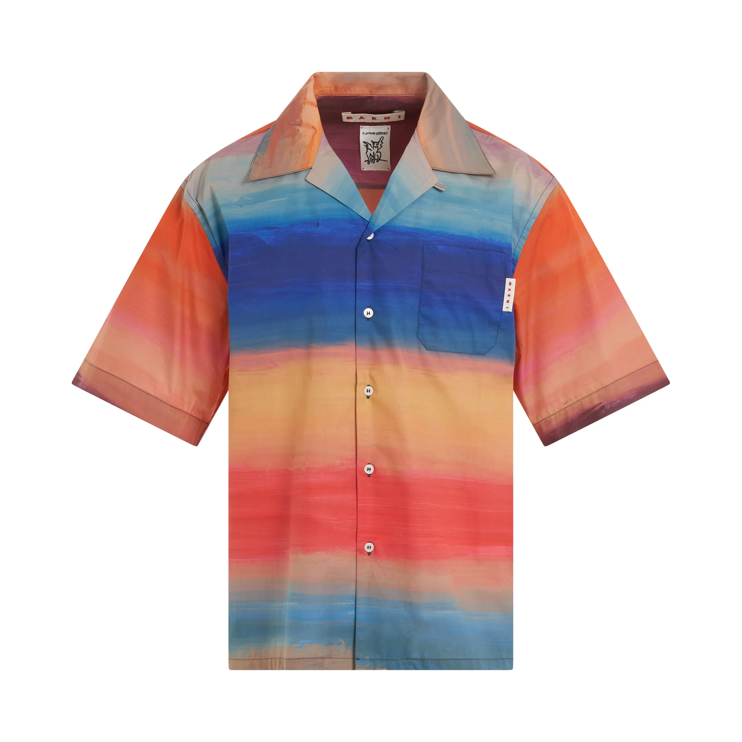 Dark Side of the Moon Bowling Shirt in Multicolour sold by MARAIS