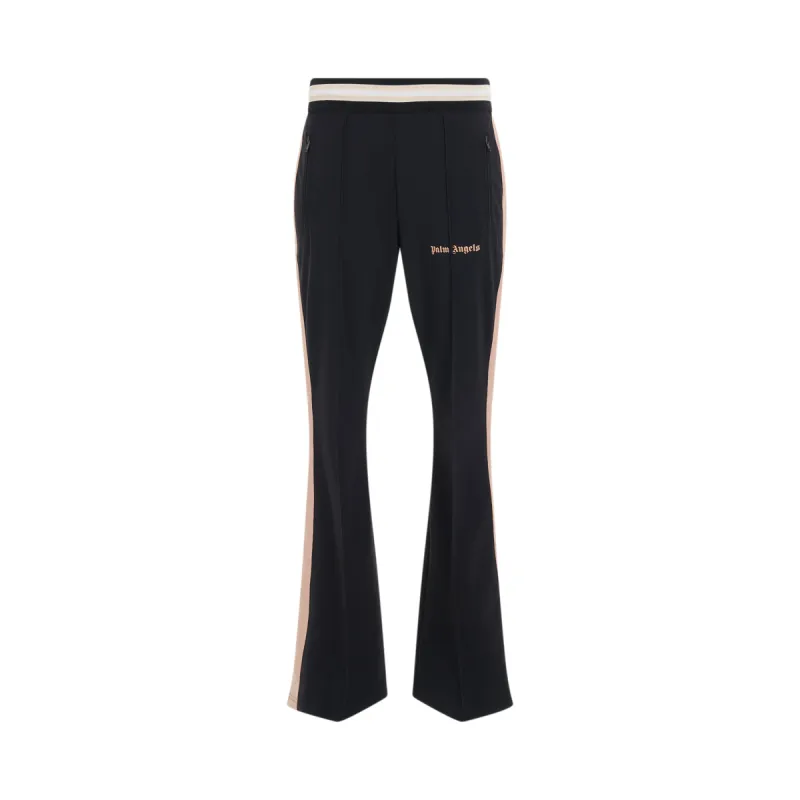 Ultralight Flare Track Pants in Black/Nude sold by MARAIS