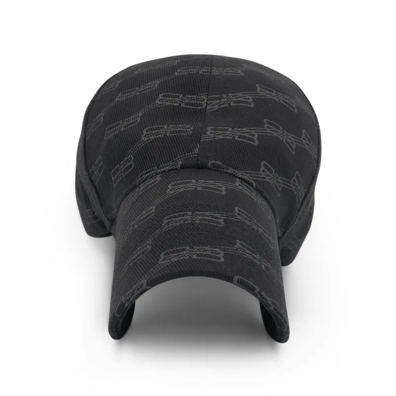 BB Monogram Cap in Black/Grey sold by MARAIS