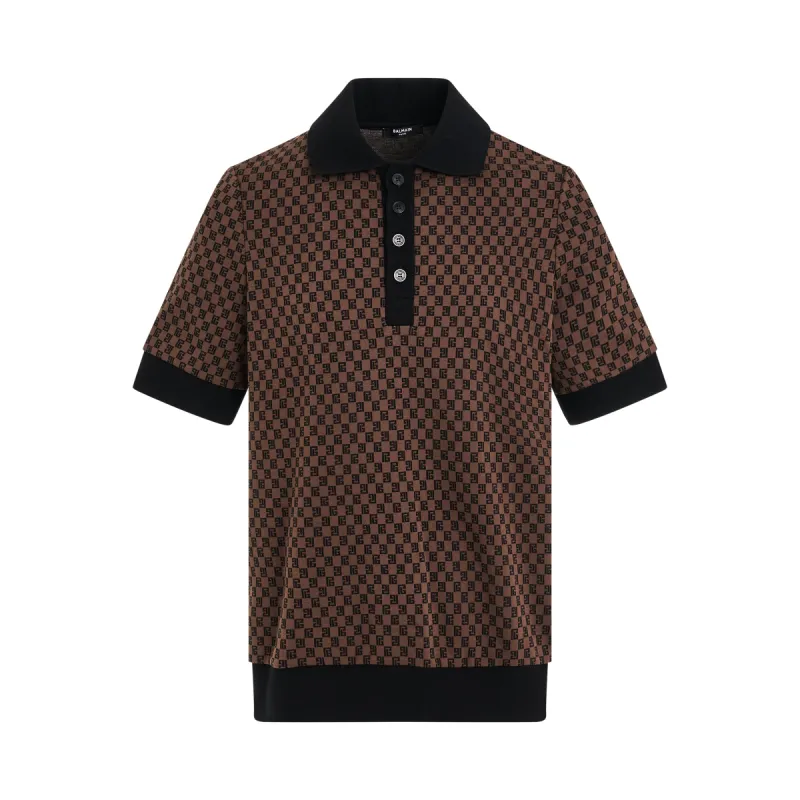 Monogram Jersey Polo in Marron sold by MARAIS