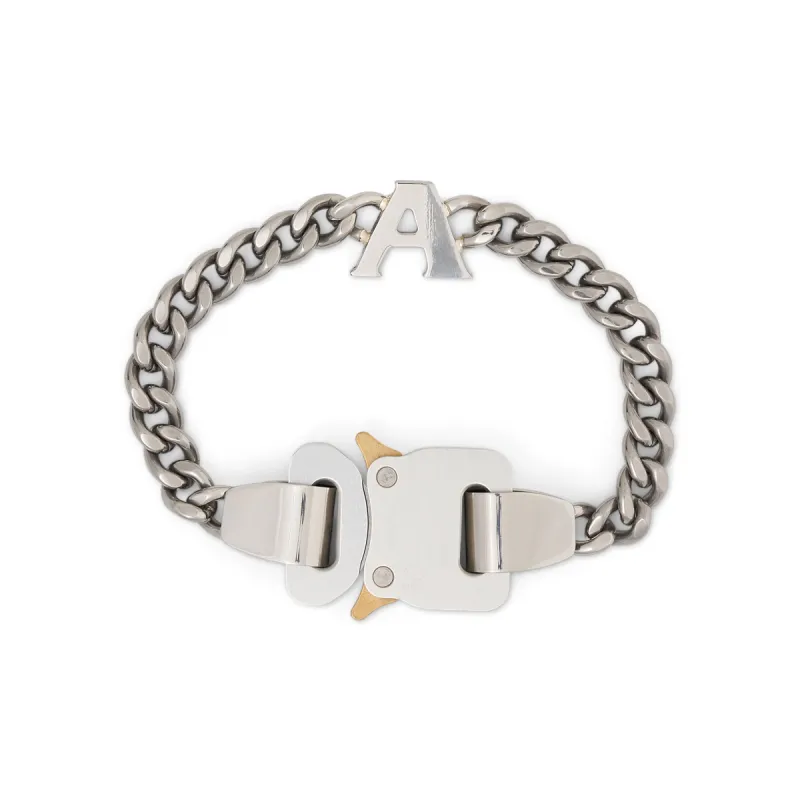 Buckle Bracelet with Charm in Silver sold by MARAIS