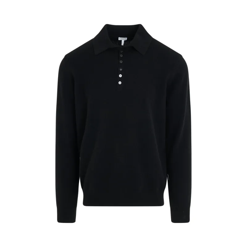 Polo Sweater in Black sold by MARAIS