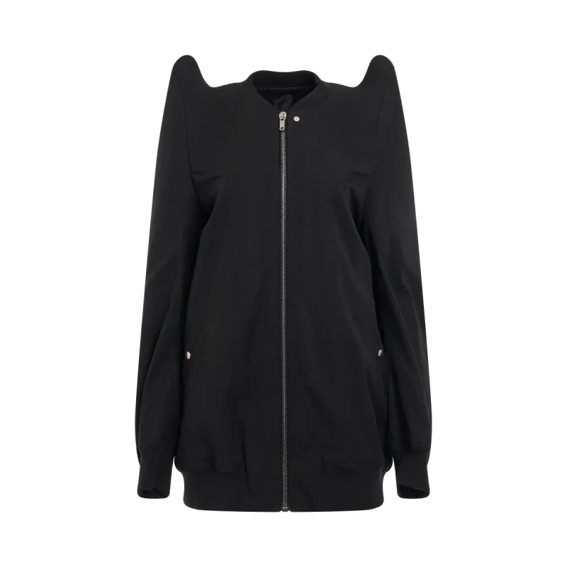 Jumbo Tech Flight Woven Bomber Jacket in Black sold by MARAIS