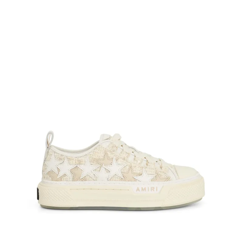 Boucle Stars Sneaker in Alabaster sold by MARAIS