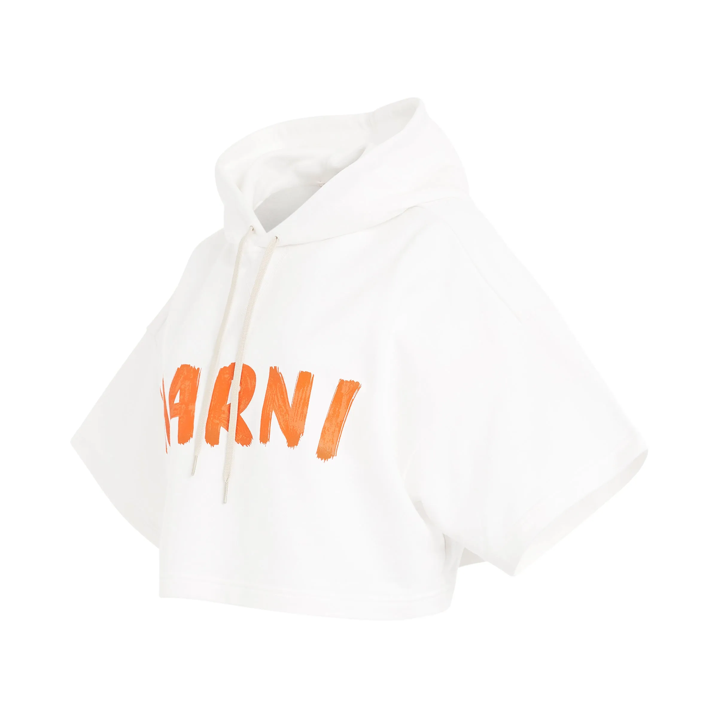 Logo Cropped Hoodie in Stone White sold by MARAIS product image thumbnail 2