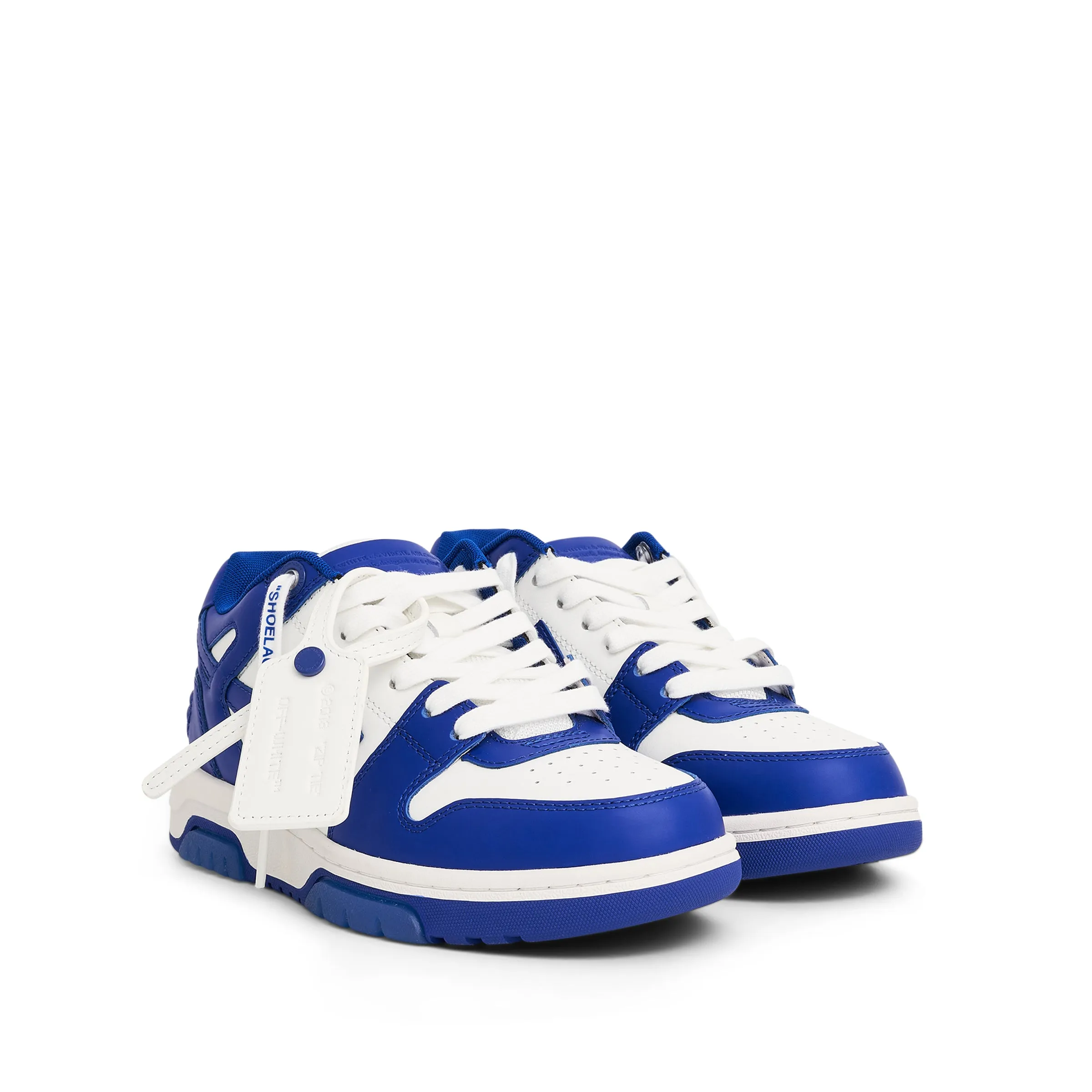 Out of Office Calf Leather Sneaker in White/Blue sold by MARAIS product image thumbnail 2