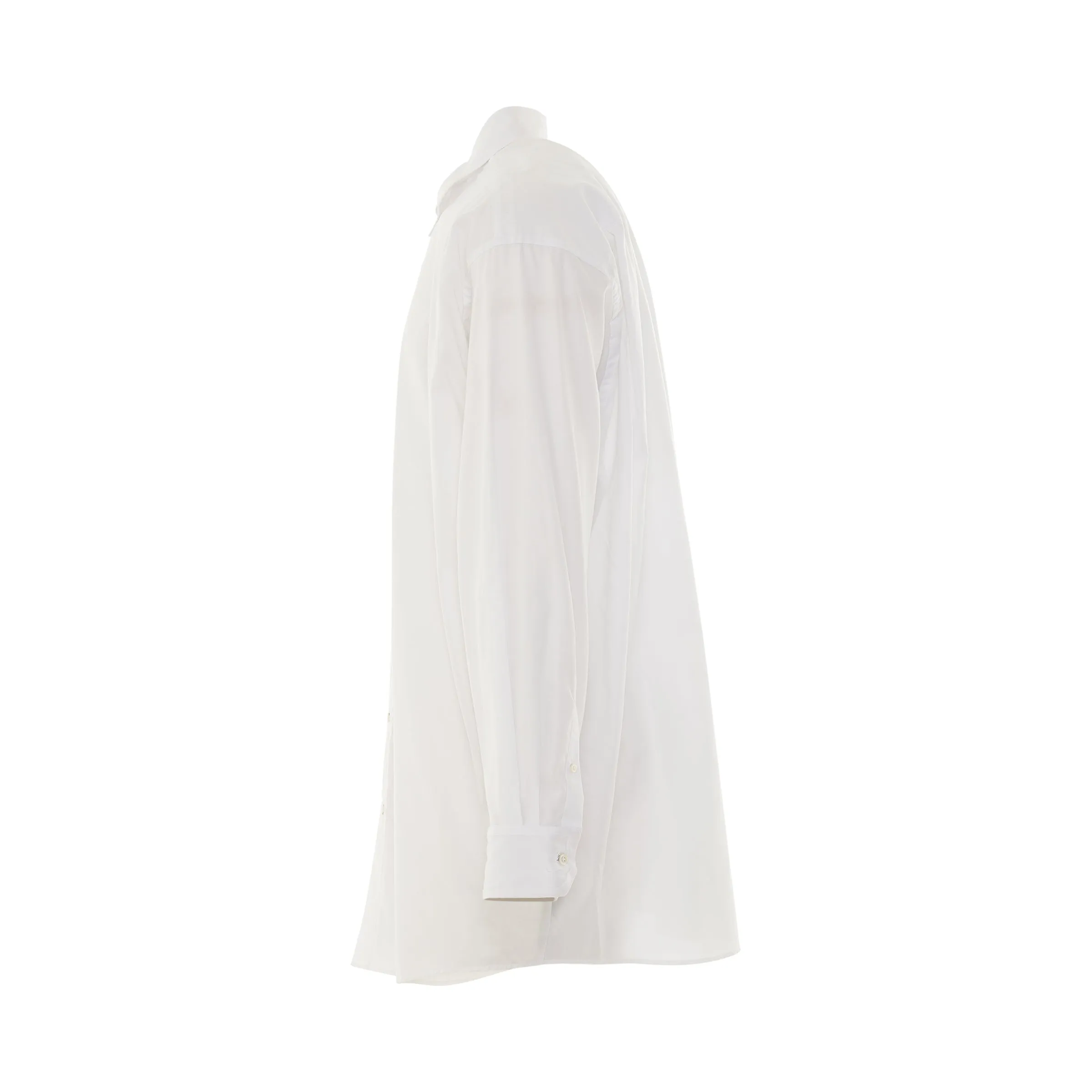 Oversize Long Sleeve Shirt in White sold by MARAIS product image thumbnail 3