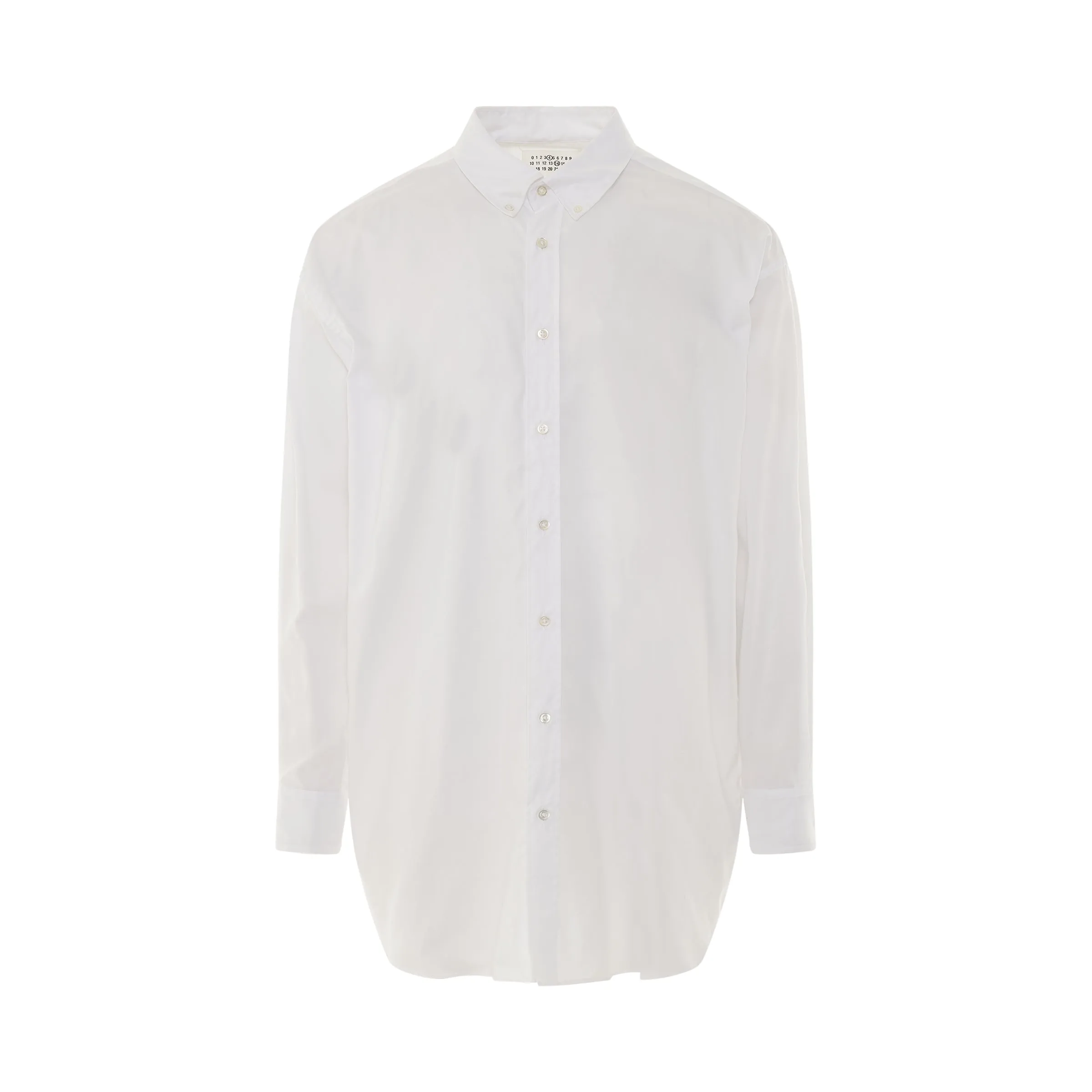 Oversize Long Sleeve Shirt in White sold by MARAIS