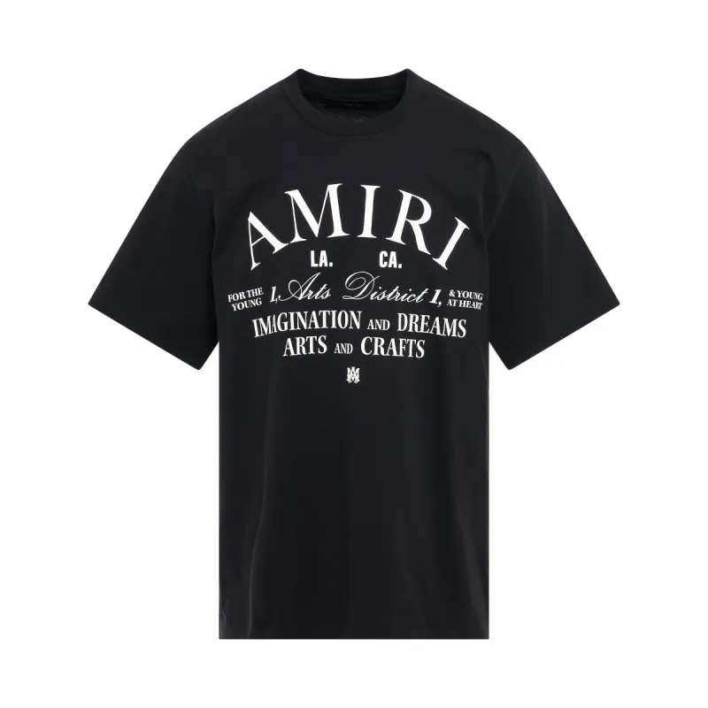 Amiri Arts District Large logo T-Shirt in Black sold by MARAIS
