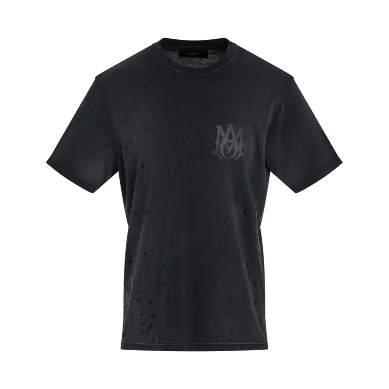 MA Logo Shotgun T-Shirt in Faded Black sold by MARAIS