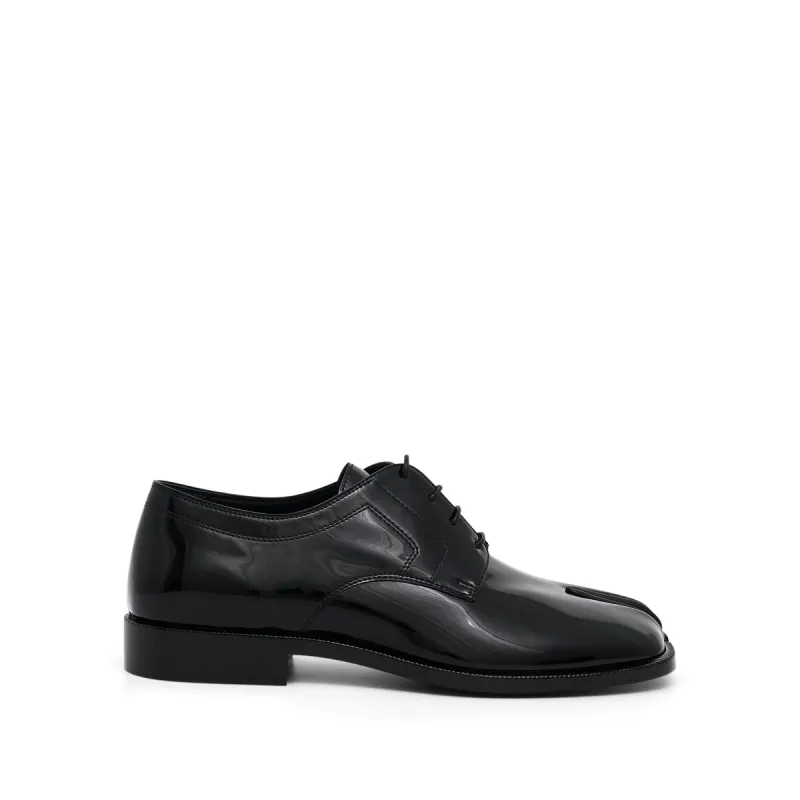 Tabi Patent Brogues in Black made by Maison Margiela