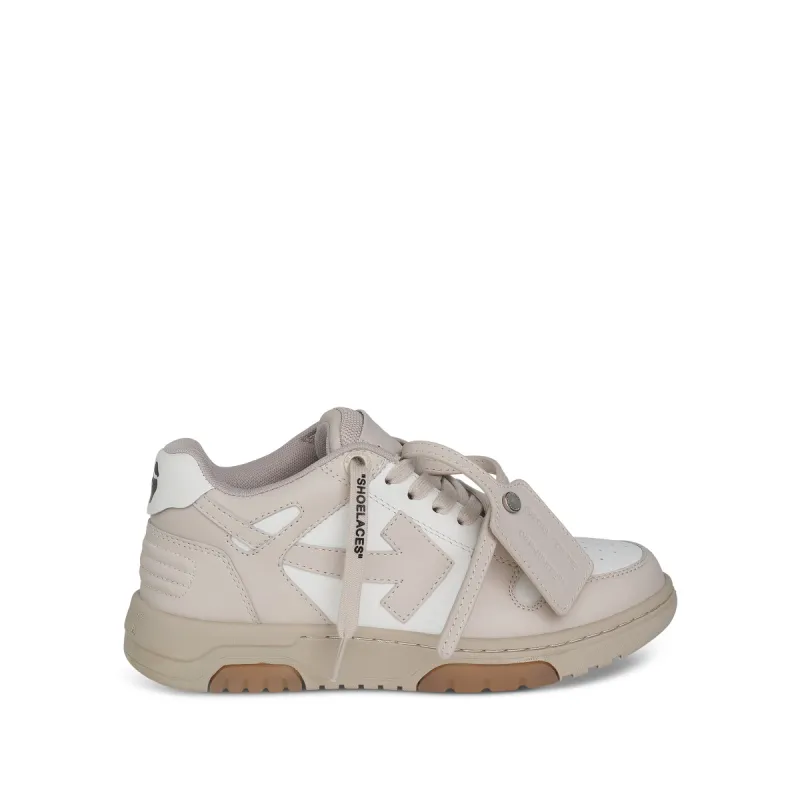 Out Of Office Calf Leather Sneaker in Off White/Beige sold by MARAIS