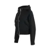 S Sweat Jersey Zip Hoodie in Black sold by MARAIS