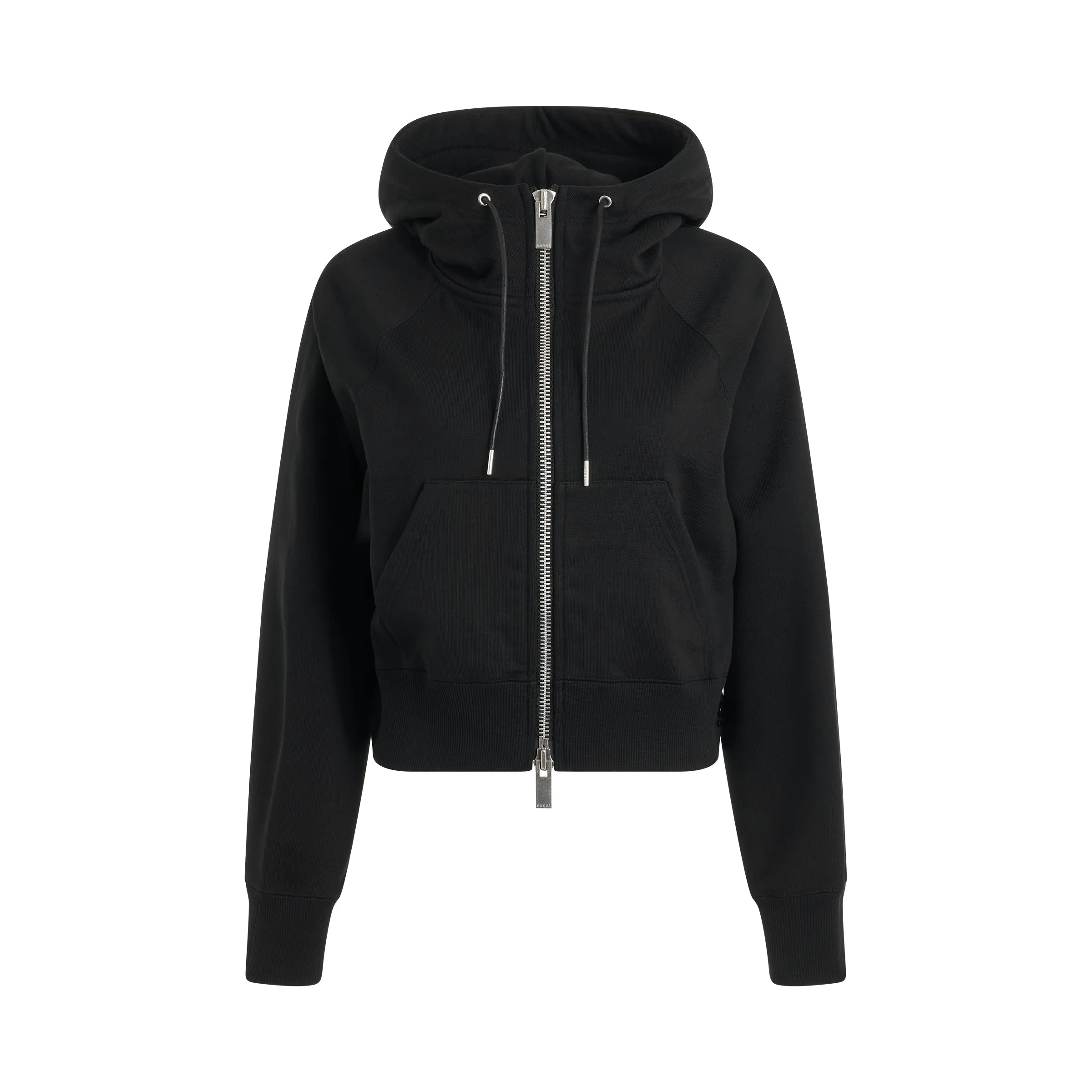 S Sweat Jersey Zip Hoodie in Black sold by MARAIS
