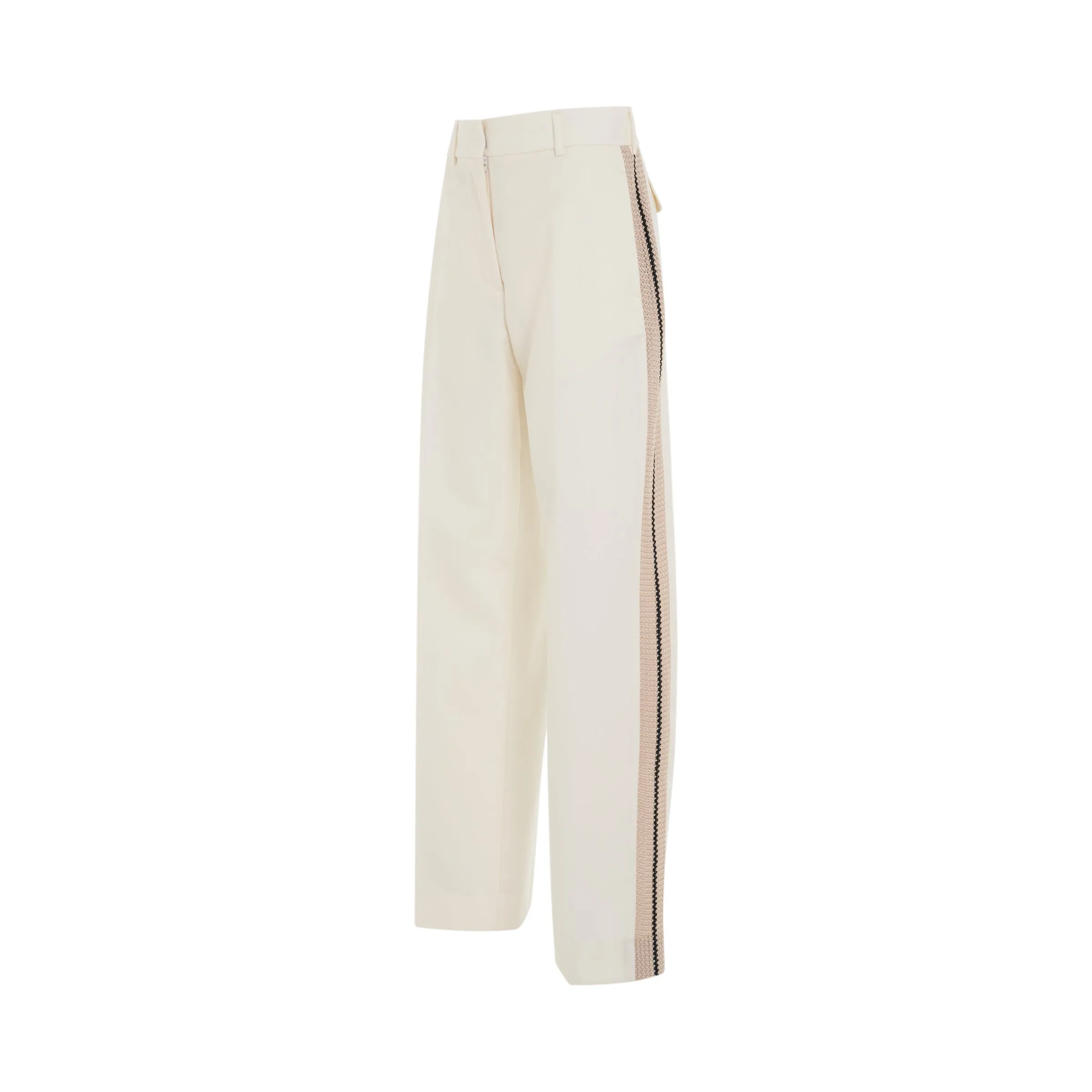 Knit Tape Suit Pants in Butter/Off White sold by MARAIS product image thumbnail 2