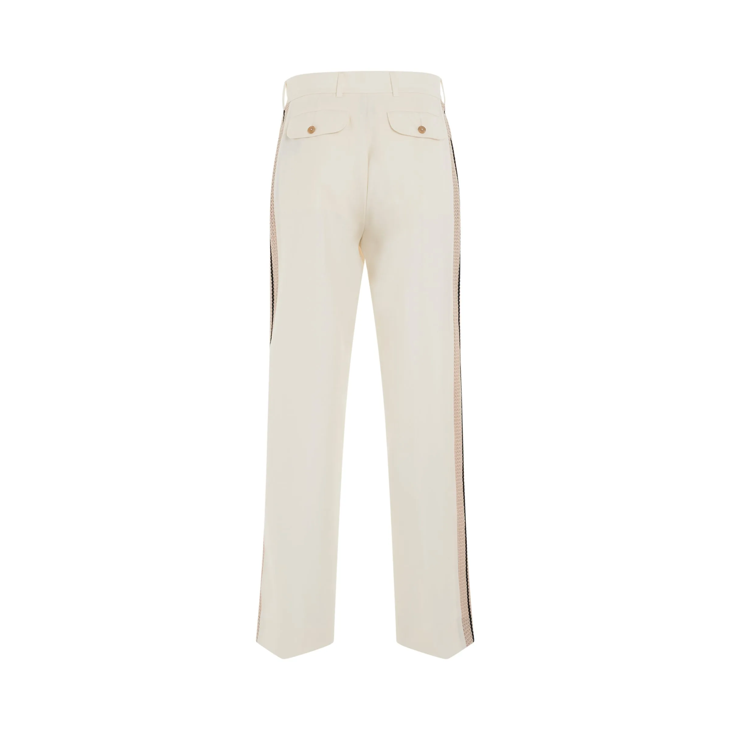 Knit Tape Suit Pants in Butter/Off White sold by MARAIS product image thumbnail 4