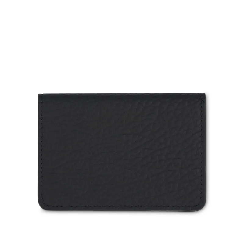 Four Stitch Logo Card Holder in Black sold by MARAIS