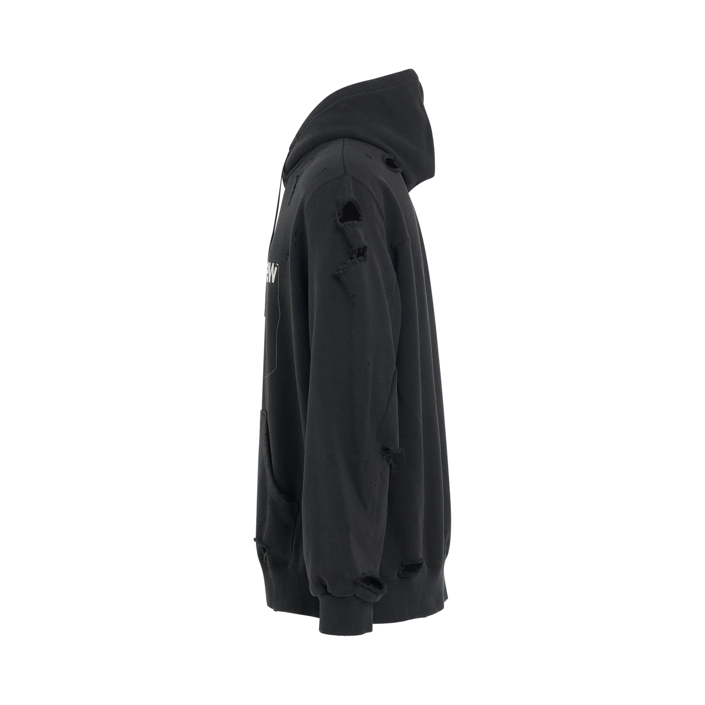 Destroyed Hoodie in Black sold by MARAIS product image thumbnail 3