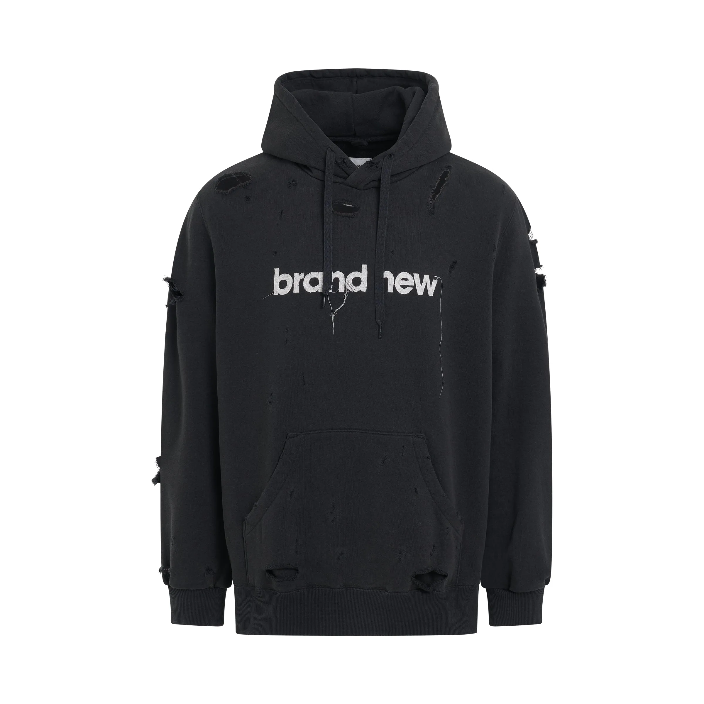 Destroyed Hoodie in Black sold by MARAIS