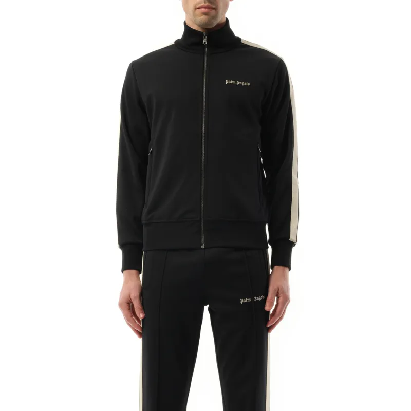 Classic Logo Track Jacket in Black/Off White sold by MARAIS