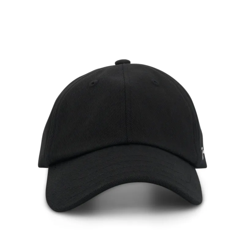 Jacquemus Signature Cap in Black sold by MARAIS