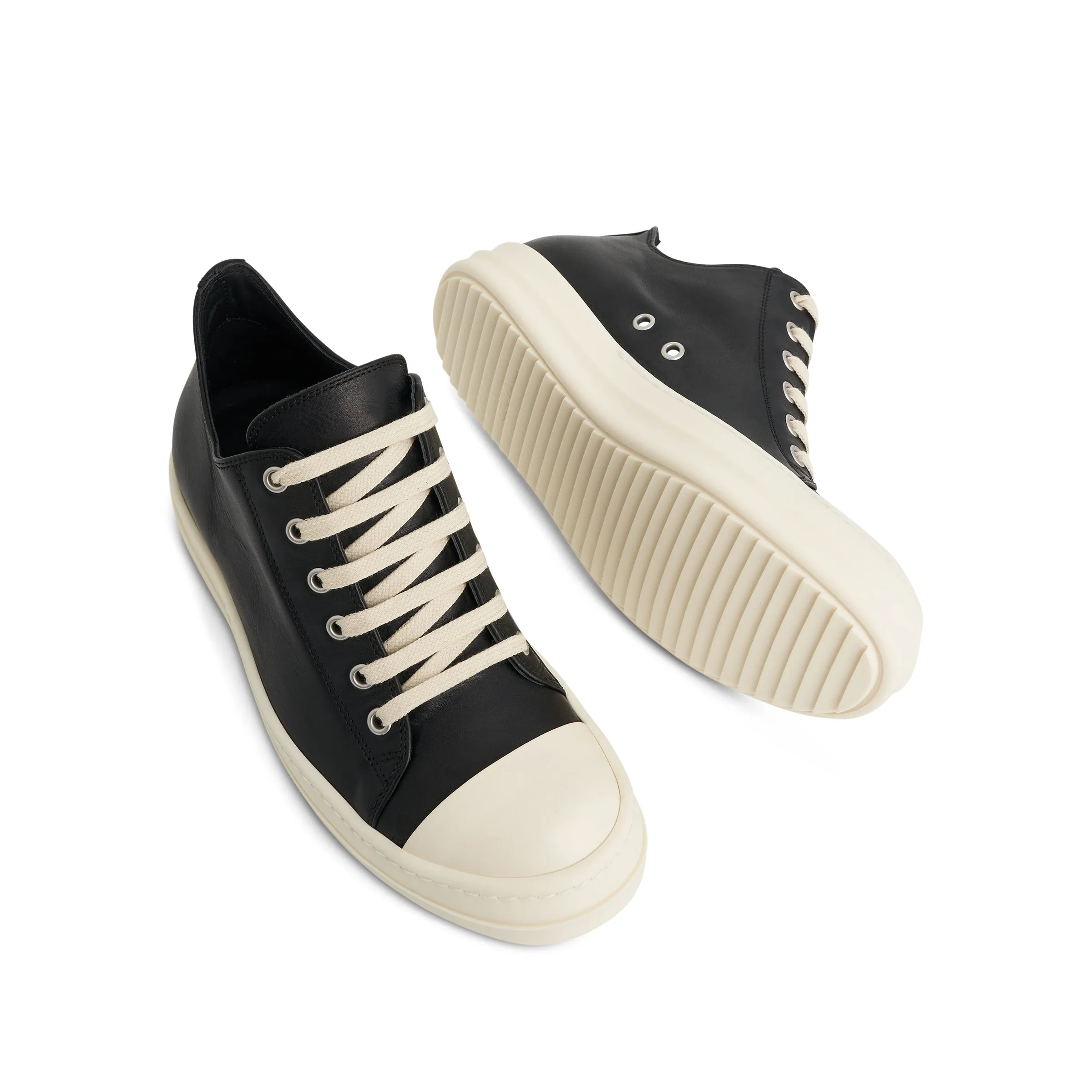 Washed Calf Sneaker in Black/Milk sold by MARAIS product image thumbnail 4
