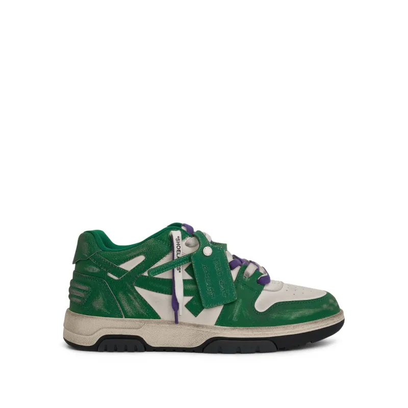 Out Of Office Vintage Leather Sneaker in White/Green sold by MARAIS