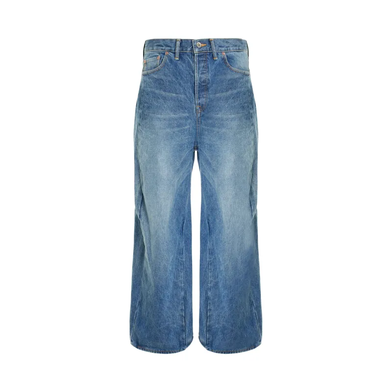 Robot Legs Denim Pants in Indigo sold by MARAIS