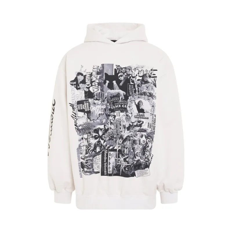 BW Horror Collage Hoodie in Ivory sold by MARAIS