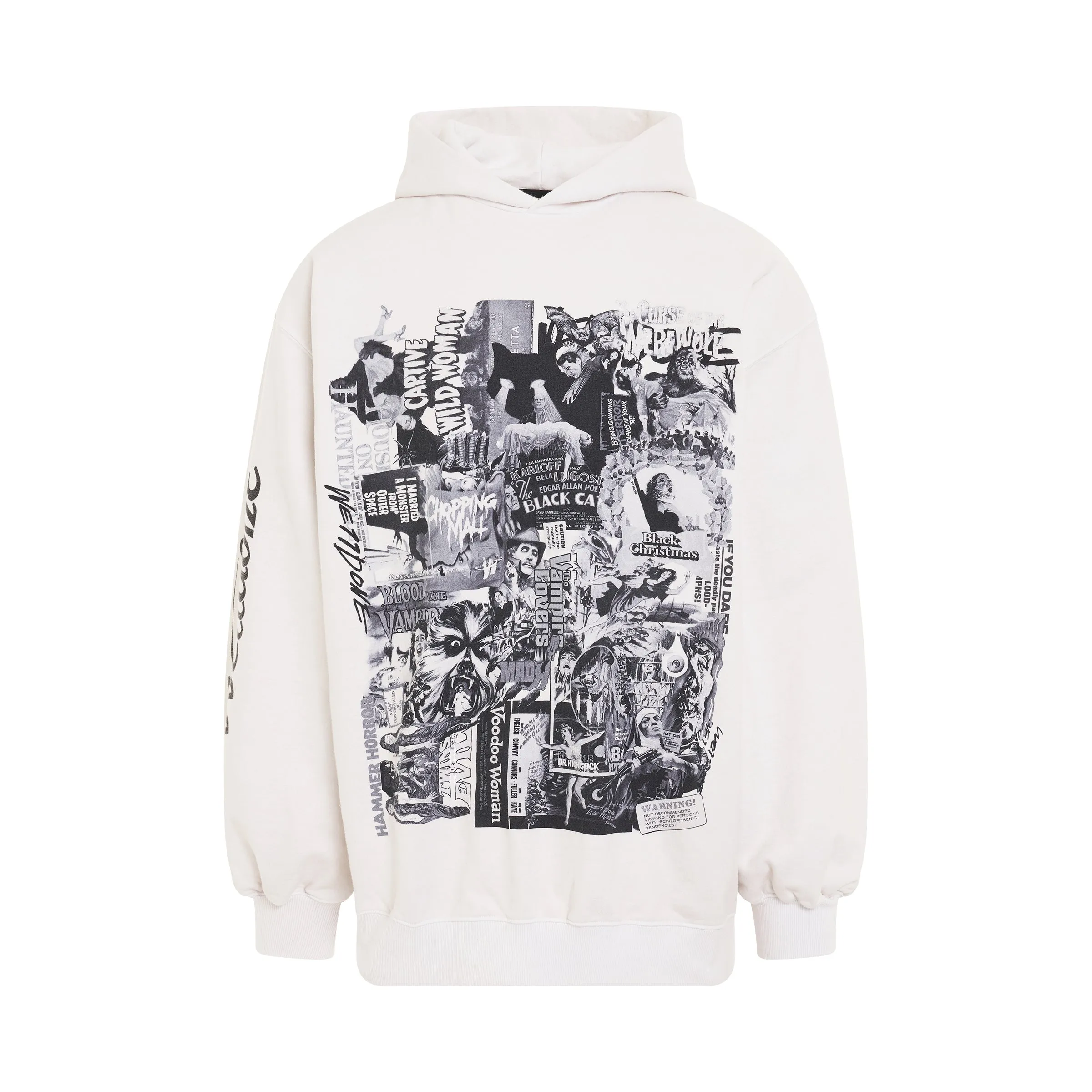 BW Horror Collage Hoodie in Ivory sold by MARAIS